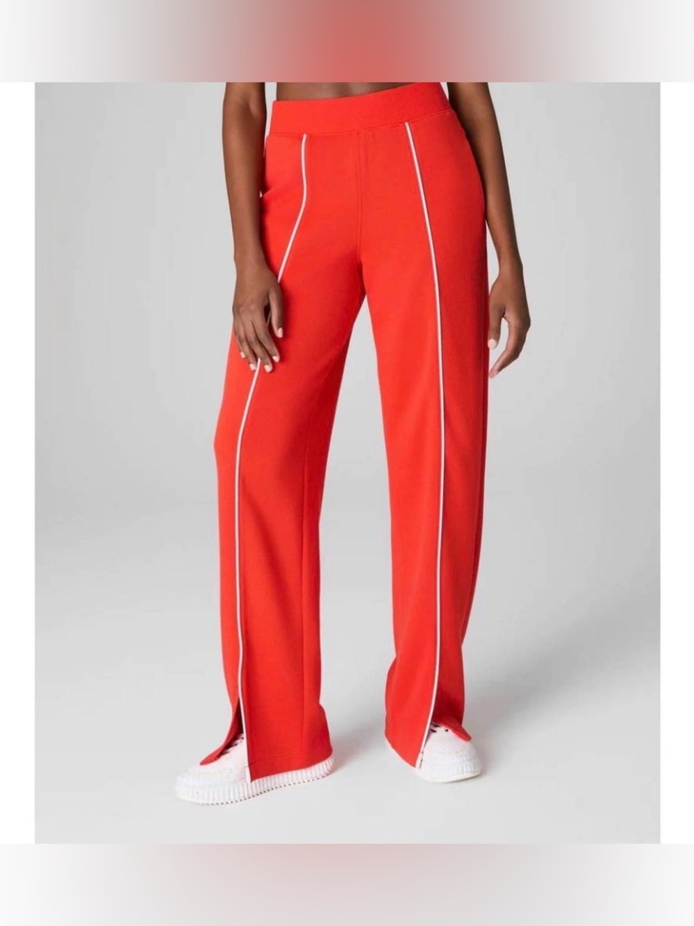 NWT Spanx Air Essentials Straight Leg Track Style Pant - Poppy